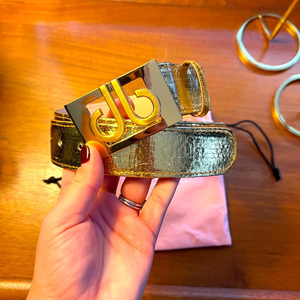 Druh Gold Embossed Belt